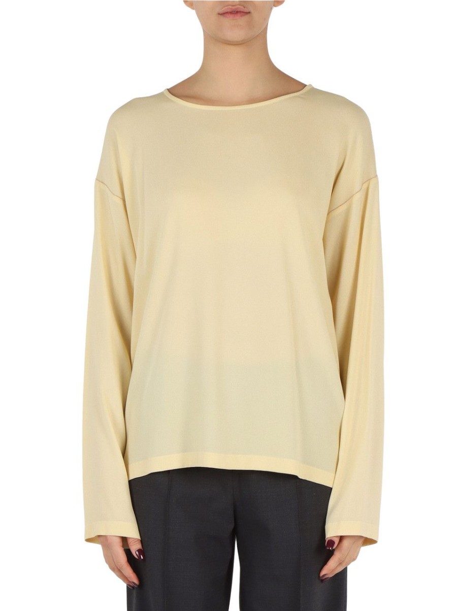 Donna FABIANA FILIPPI | Blusa In Sable Di Viscosa Stretch Giallo