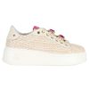 Donna GIO+ | Sneakers In Pelle E Paglia Intrecciata Pia154A Rosa