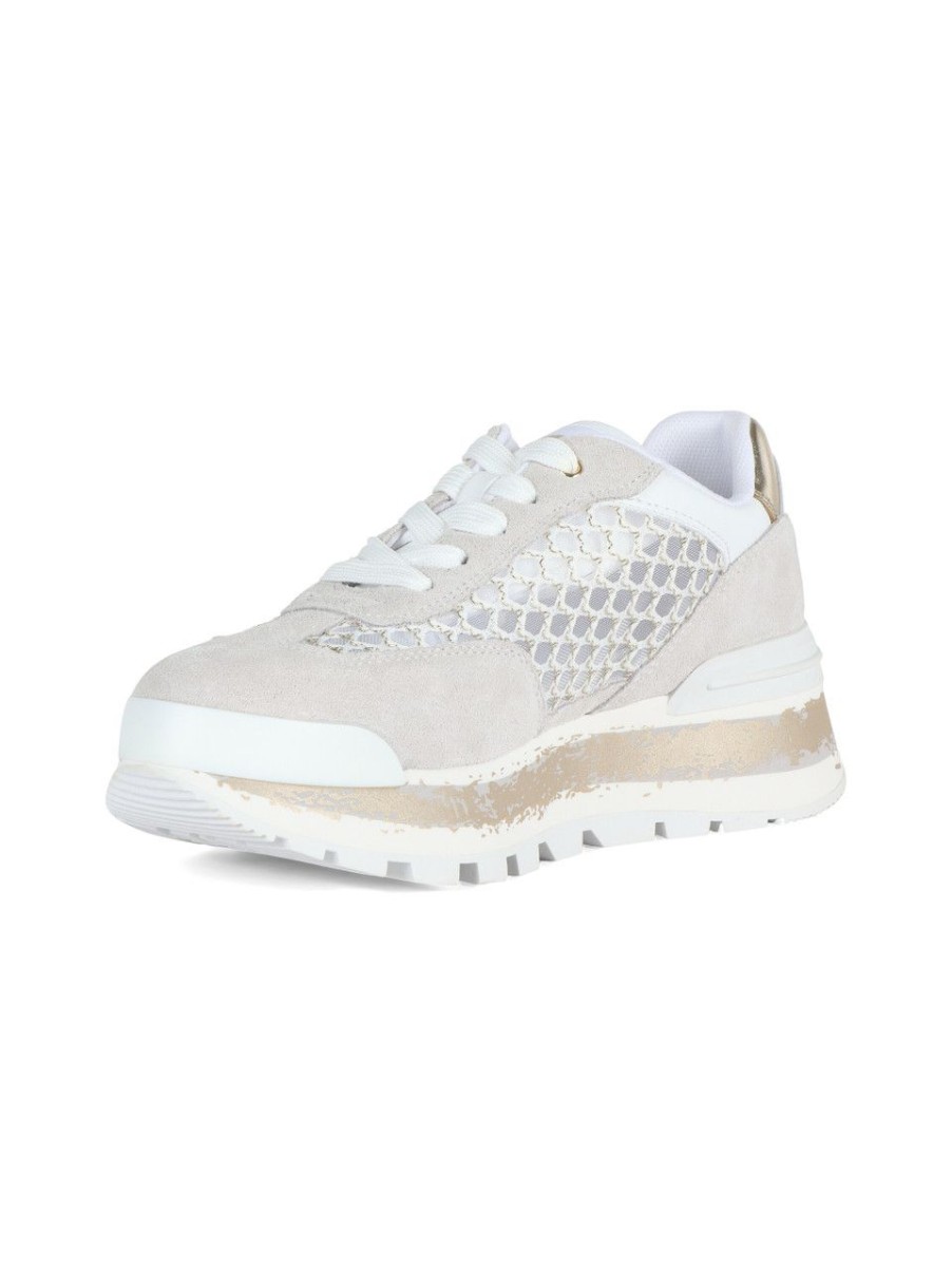 Donna LIU JO | Sneakers In Suede E Tessuto Amazing 23 Bianco