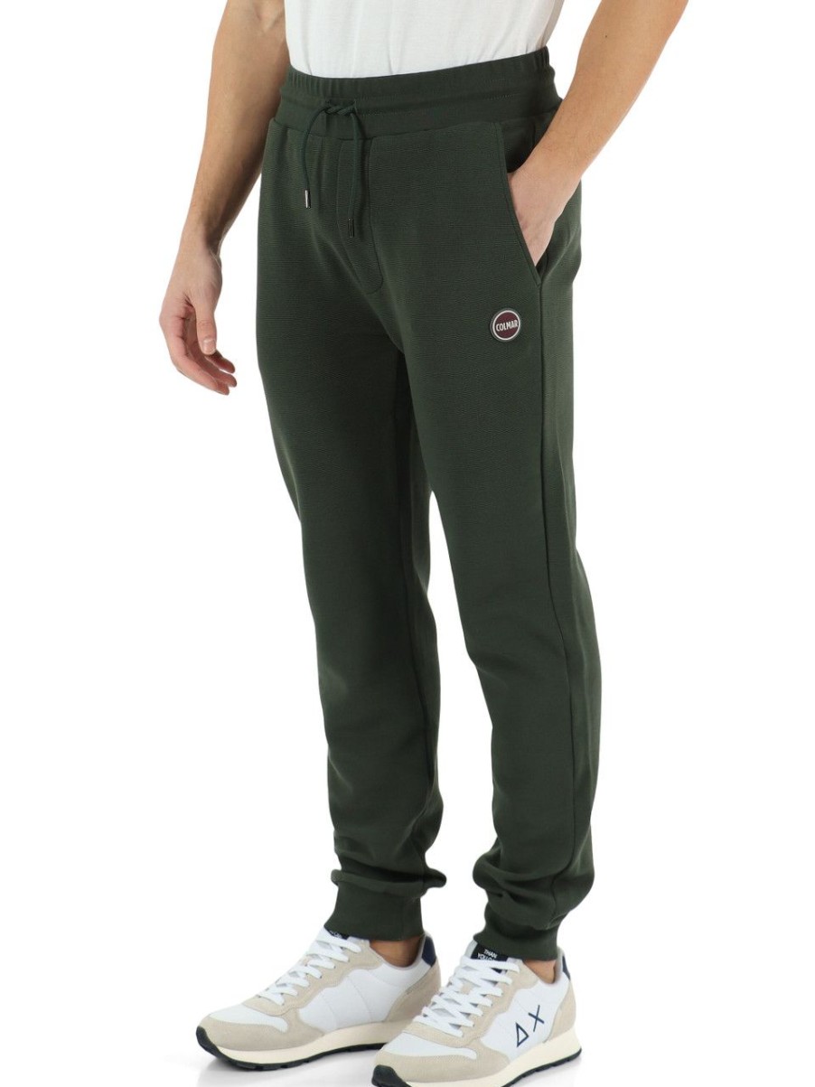 Uomo COLMAR | Pantalone Sportivo In Misto Cotone Nower Verde