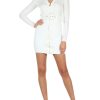 Donna MARCIANO GUESS | Abito In Misto Viscosa Ed Ecopelle Con Spalline Bianco