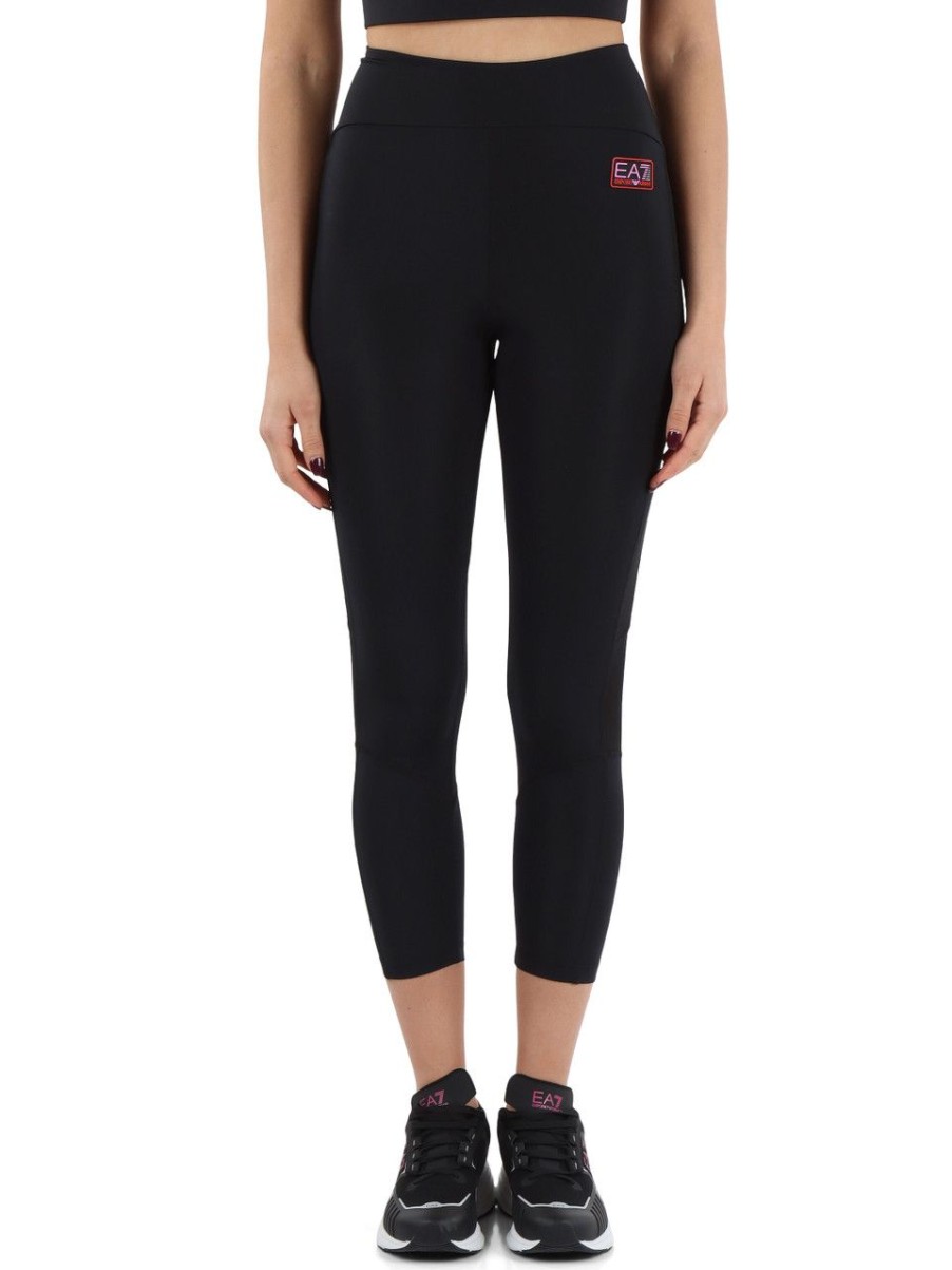 Donna EA7 | Leggings In Tessuto Stretch Ventus7 Nero