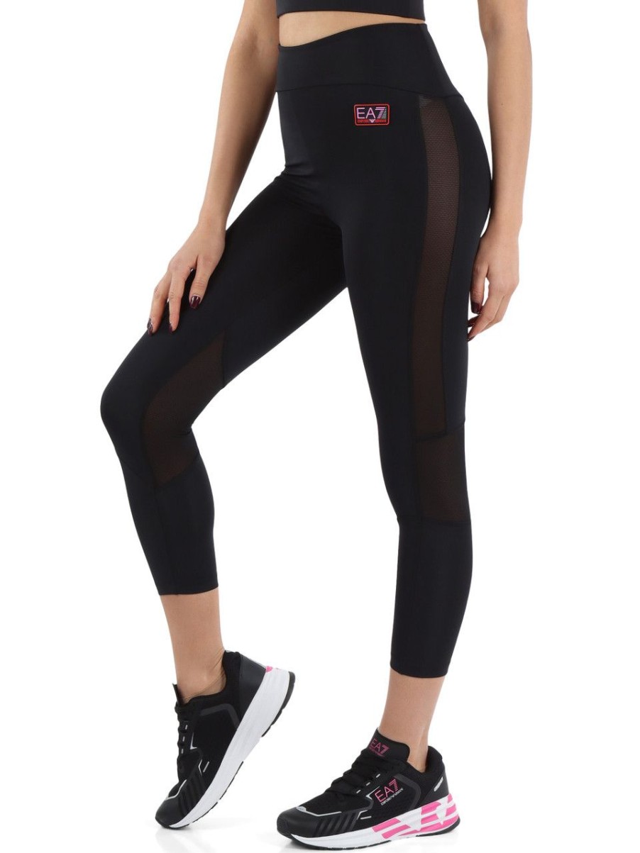 Donna EA7 | Leggings In Tessuto Stretch Ventus7 Nero