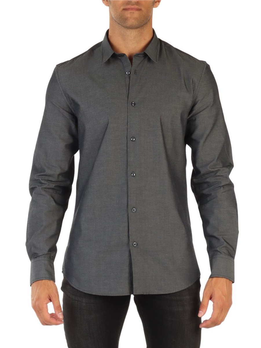 Uomo ANTONY MORATO | Camicia In Cotone Napoli Slim Fit Grigio