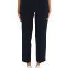 Donna TOMMY HILFIGER | Pantalone In Misto Viscosa Straight Fit Blu Scuro