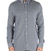 Uomo TOMMY HILFIGER | Camicia Slim Fit In Cotone Piquet Blu