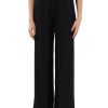 Donna EMPORIO ARMANI | Pantalone Gamba Larga In Enver Satin Con Dettaglio Piercing Nero