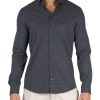 Uomo CALVIN KLEIN | Camicia Slim Fit In Cotone Stretch Blu Scuro