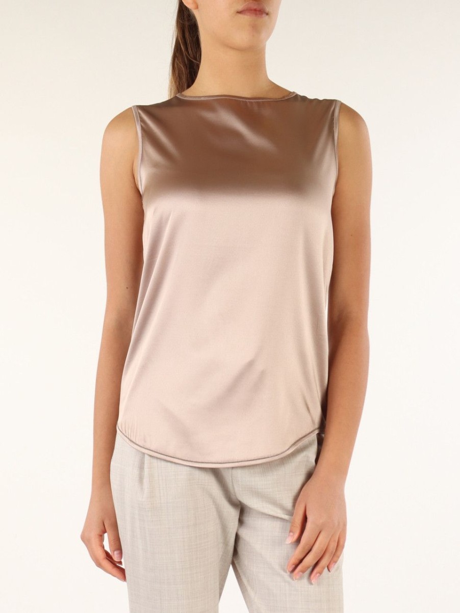 Donna FABIANA FILIPPI | Top In Seta Beige