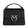 Donna PINKO | Borsa A Mano In Pelle Love One Top Handle Mini Light Argento