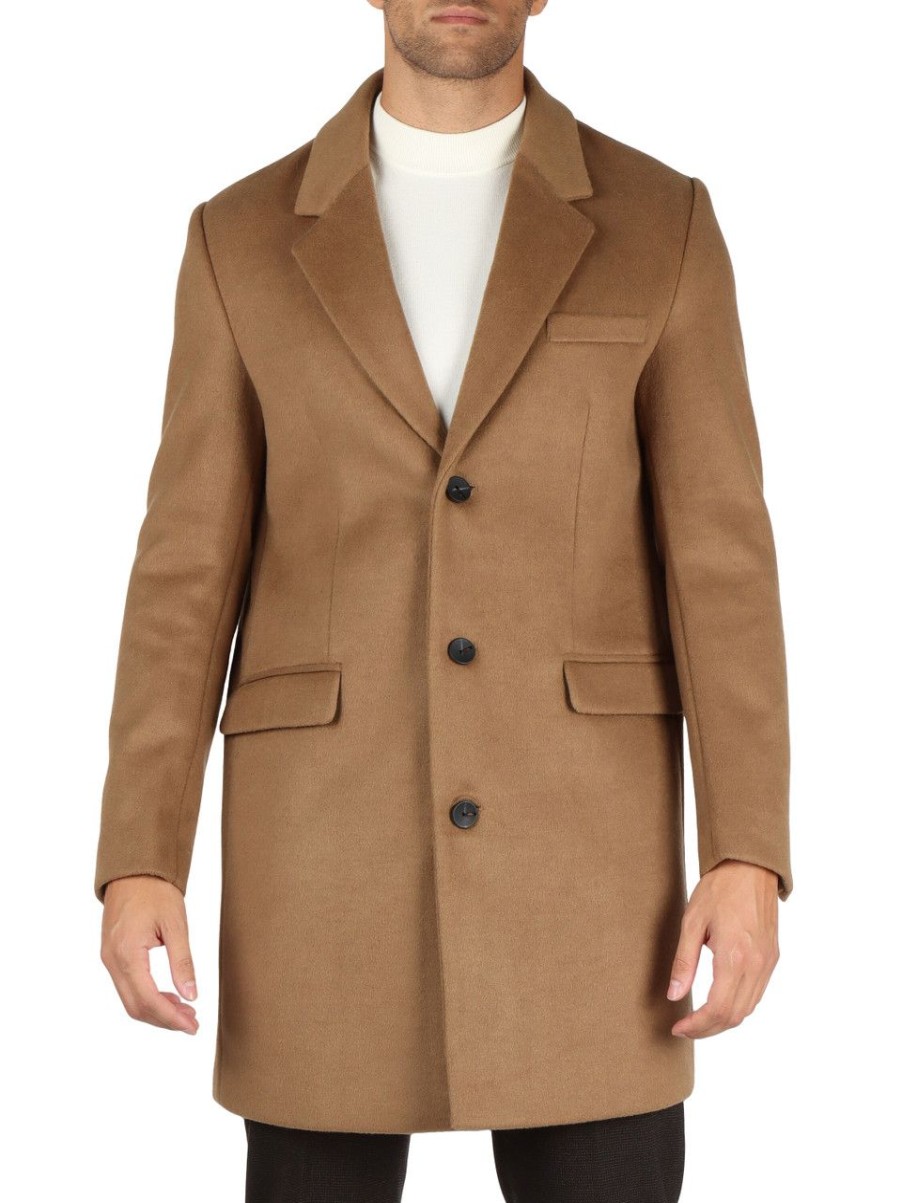 Uomo ANTONY MORATO | Cappotto In Misto Viscosa Russel Slim Fit Beige