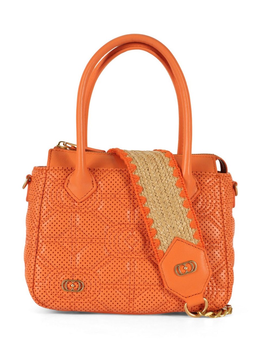 Donna LA CARRIE | Borsa A Mano In Pelle Stich&Spun Small Arancione