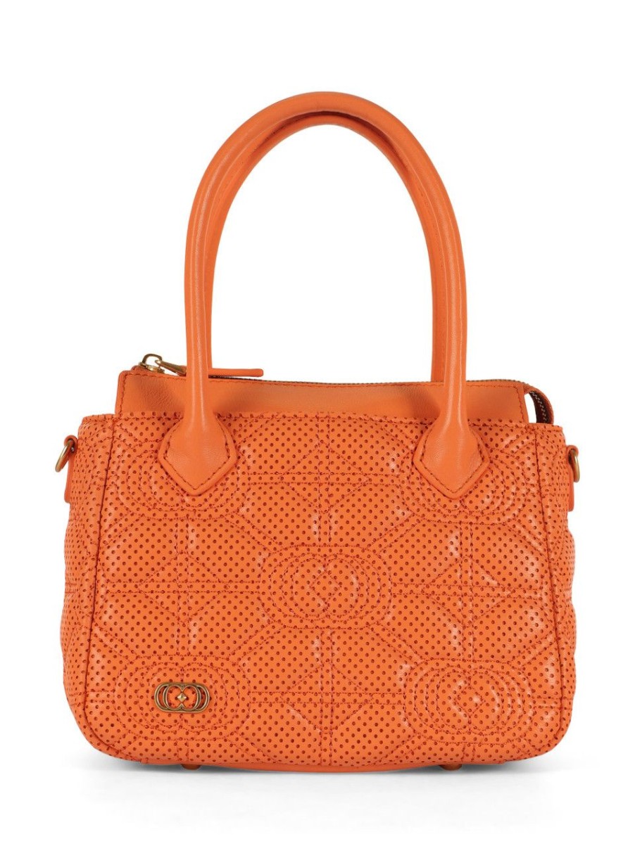 Donna LA CARRIE | Borsa A Mano In Pelle Stich&Spun Small Arancione