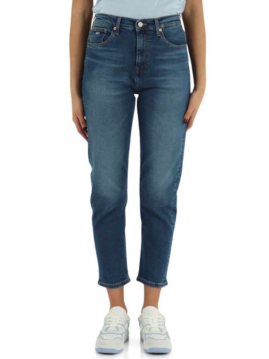 Donna TOMMY JEANS | Pantalone Jeans Cinque Tasche Izzie High Slim Ankle Blu