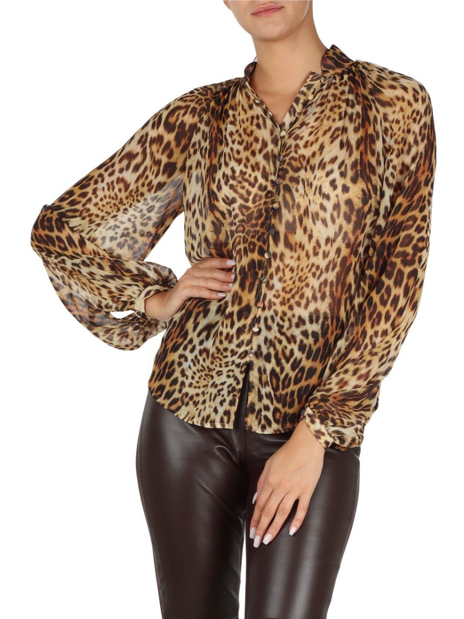 Donna MARCIANO GUESS | Camicia Semistrasparente Animalier