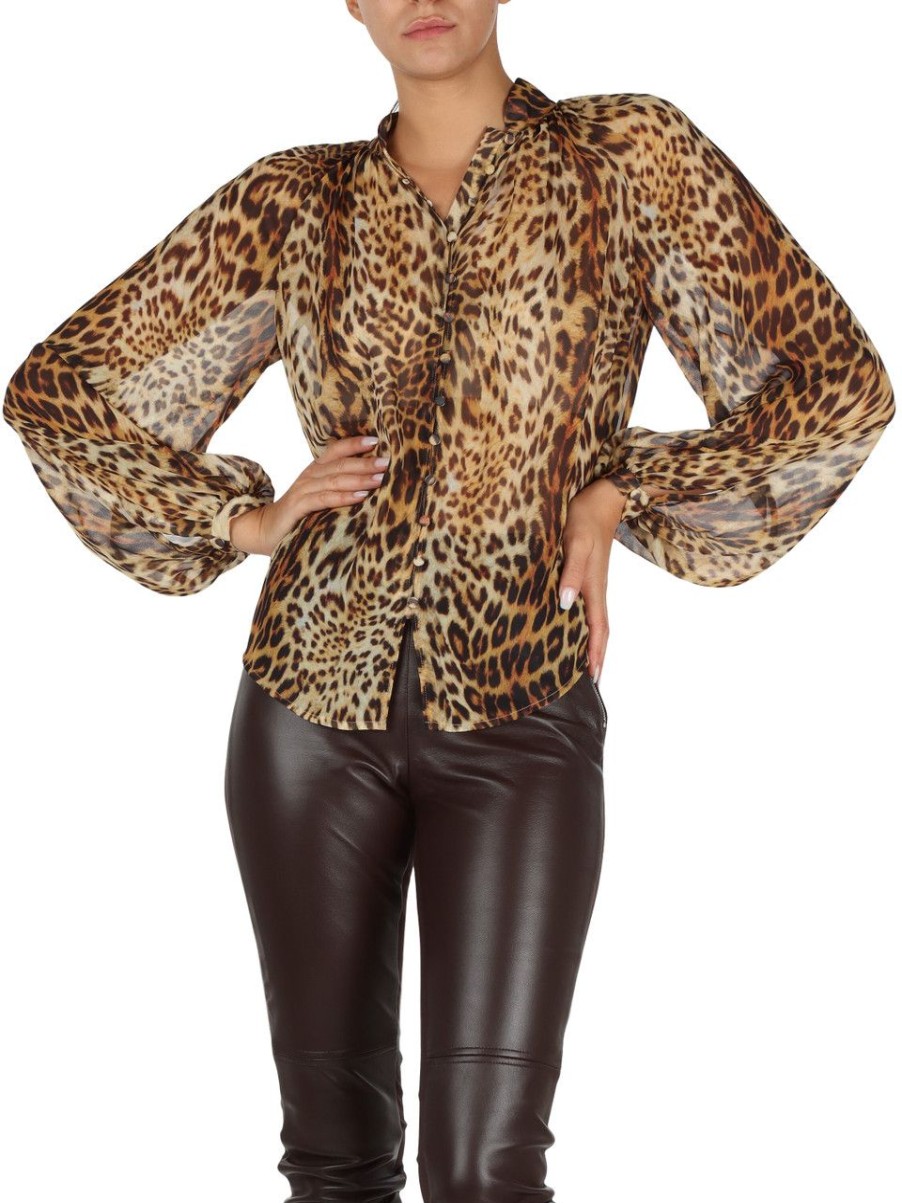 Donna MARCIANO GUESS | Camicia Semistrasparente Animalier