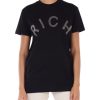 Donna RICHMOND | T-Shirt In Cotone Con Scritta Logo In Strass Nero