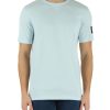 Uomo CALVIN KLEIN JEANS | T-Shirt In Cotone Con Patch Logo Sulla Manica Celeste