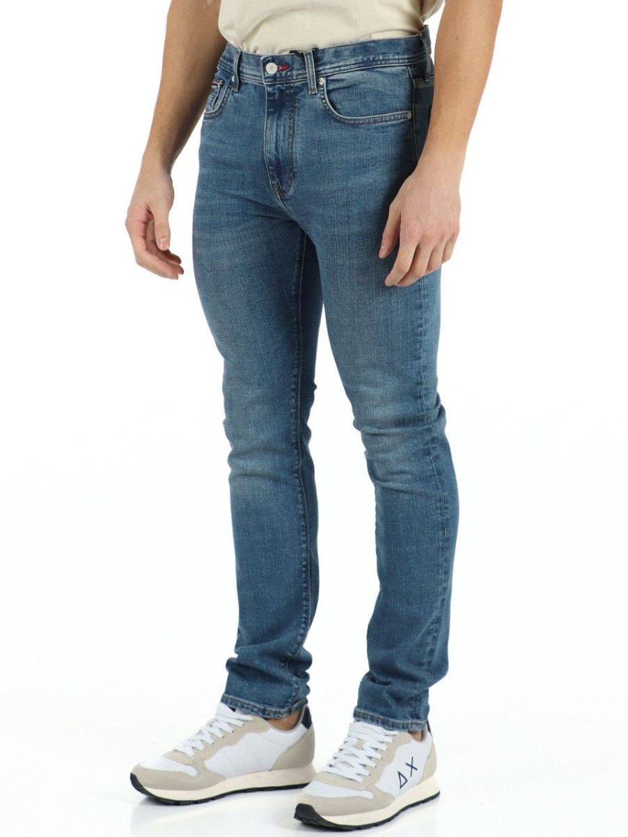 Uomo TOMMY HILFIGER | Pantalone Jeans Cinque Tasche Bleecker Silm Fit Blu