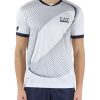 Uomo EA7 | T-Shirt In Tessuto Tecnico Ventus7 Con Stampa Logo Bianco