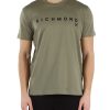 Uomo RICHMOND | Richmond X: T-Shirt In Cotone Pima Con Scritta Logo Verde