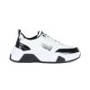 Uomo VERSACE JEANS COUTURE | Sneakers In Neoprene E Pelle Con Stampa Logo Bianco