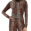 Donna JUICY COUTURE | Felpa In Velluto Marissa Con Logo In Strass Animalier