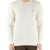 Uomo TOMMY HILFIGER | Maglia Girocollo In Cotone Con Ricamo Logo Panna