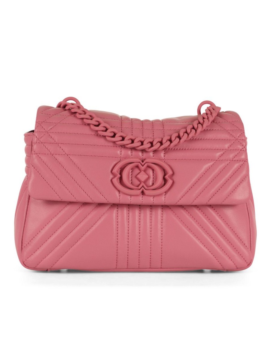 Donna LA CARRIE | Borsa A Mano In Pelle Grate Stephy Medium Rosa