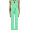 Donna PINKO | Tuta Scollo All'Americana In Crepe Stretch Extradry Verde