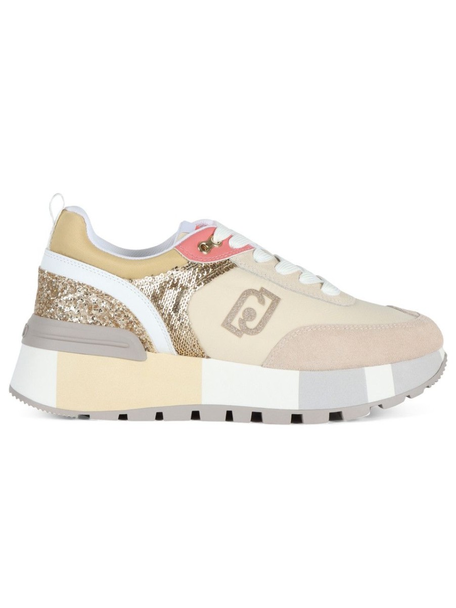 Donna LIU JO | Sneakers Amazing 24 Con Paillettes Beige