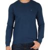 Uomo FRED MELLO | Maglia Girocollo In Misto Lana Con Dettagli A Contrasto Blu