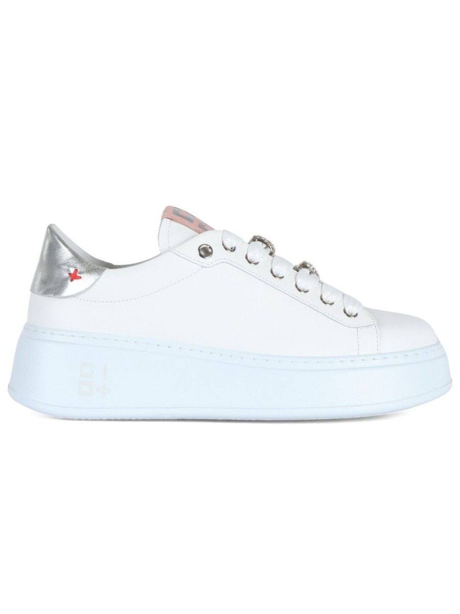 Donna GIO+ | Sneakers In Pelle Pia130A Farfalla Bianco