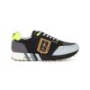 Uomo AERONAUTICA MILITARE | Sneakers In Tessuto Ed Ecopelle Con Patch Logo Nero