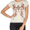 Donna GUESS | T-Shirt In Cotone E Modal Con Scritta Logo Posteriore Beige