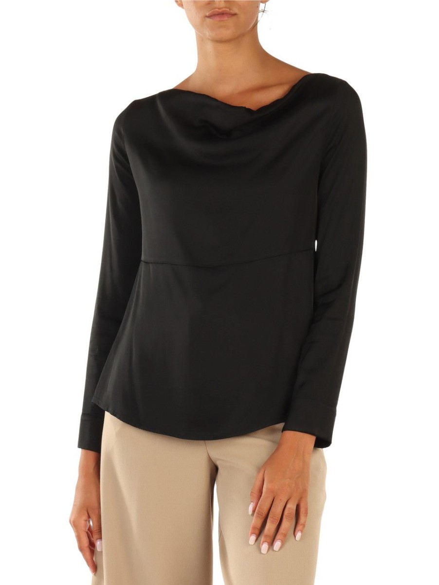 Donna ALESSIA SANTI | Blusa In Viscosa Stretch Nero