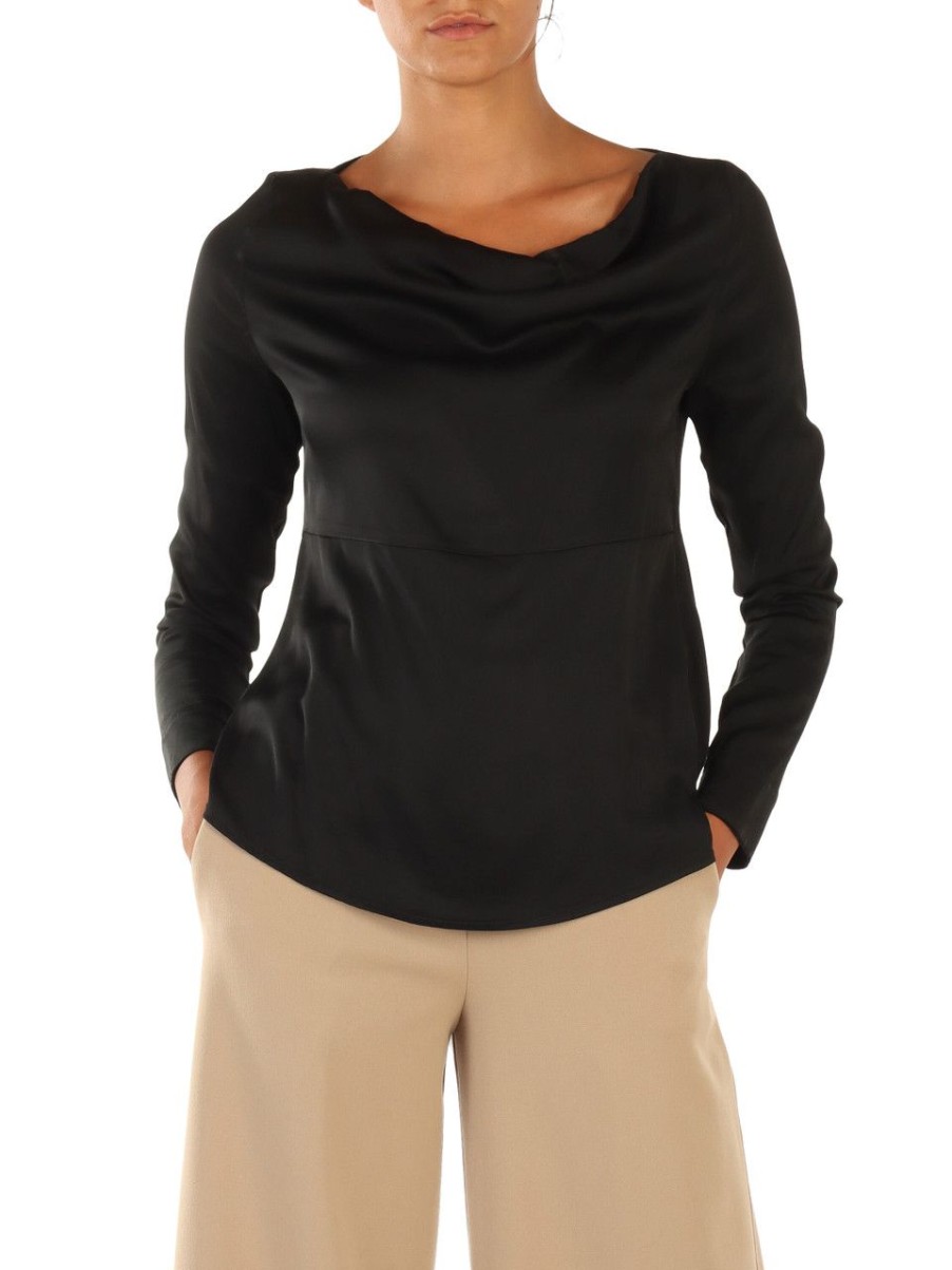 Donna ALESSIA SANTI | Blusa In Viscosa Stretch Nero