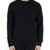 Uomo TOMMY HILFIGER | Felpa Girocollo In Misto Cotone Blu Scuro