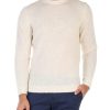 Uomo FAMA | Luxury: Maglia Girocollo In Misto Lana E Cashmere Panna