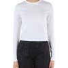 Donna CALVIN KLEIN JEANS | T-Shirt Maniche Lunghe Con Patch Logo Bianco