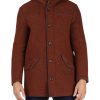 Uomo QB24 | Cappotto Con Cappuccio Kosmo In Misto Lana Arancione