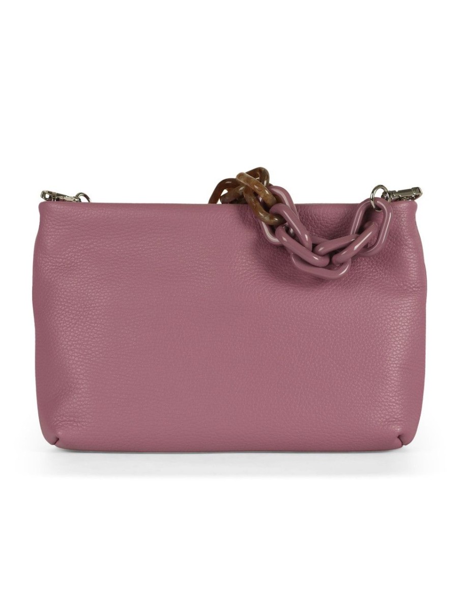 Donna GIANNI CHIARINI | Pochette In Pelle Grana Dollaro Brenda Viola Chiaro