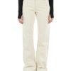 Donna CALVIN KLEIN | Pantalone Jeans Cinque Tasche High Rise Relaxed Boot Panna