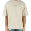 Uomo TOMMY JEANS | T-Shirt In Cotone Garzato Con Ricamo Logo Beige