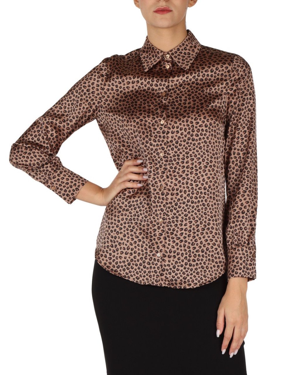 Donna PENNYBLACK | Camicia In Satin Bologna Marrone Chiaro