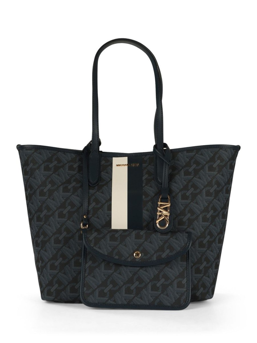 Donna MICHAEL MICHAEL KORS | Borsa Tote Eliza Large Con Stampa Logo Blu