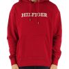 Uomo TOMMY HILFIGER | Felpa Con Cappuccio In Cotone Garzato Archive Fit Rosso Scuro