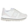 Donna LIU JO | Sneakers Maxi Wonder 71 In Pelle E Tessuto Grigio Chiaro