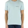 Uomo CALVIN KLEIN JEANS | T-Shirt In Cotone Con Scritta Logo A Rilievo Celeste