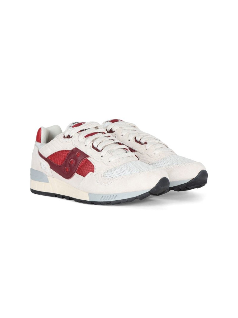 Uomo SAUCONY | Sneakers Shadow 5000 In Pelle E Tessuto Rosso